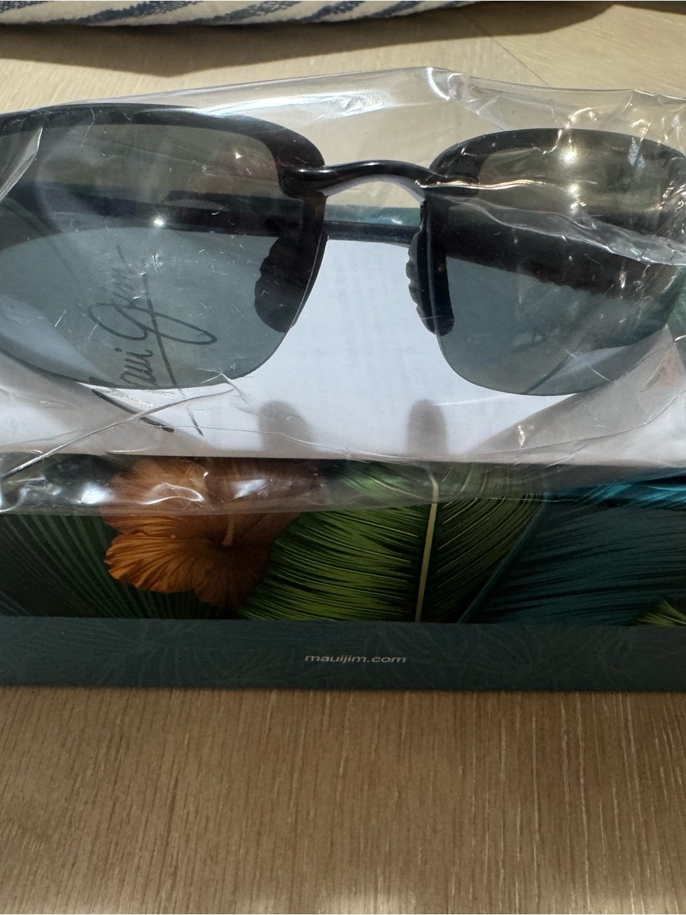 Maui Jim Black Frame Dark Green Polarized Sunglasses